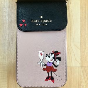 disney x kate spade new york minnie north south phone crossbody
